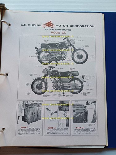 SUZUKI manuale officina allestimento K10P-B100-M31-S32-T20-T10-K15P-T200 1967