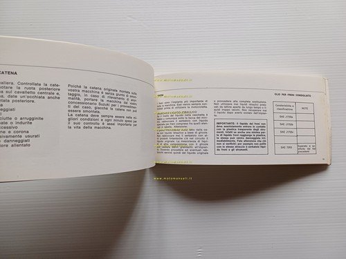 SUZUKI NGT 380 (GT) 1974 manuale uso manutenzione libretto ITALIANO …