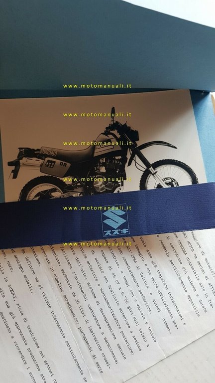 Suzuki Notizie 1984 DR 600 S comunicato stampa originale + …