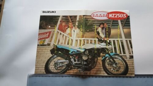 SUZUKI NZ 250 S 1986 depliant GIAPPONESE moto poster originale