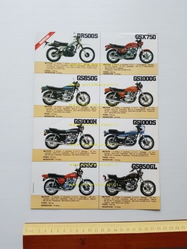 Suzuki produzione modelli 1981 depliant originale francese