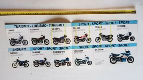 Suzuki produzione modelli 1982 depliant moto originale brochure