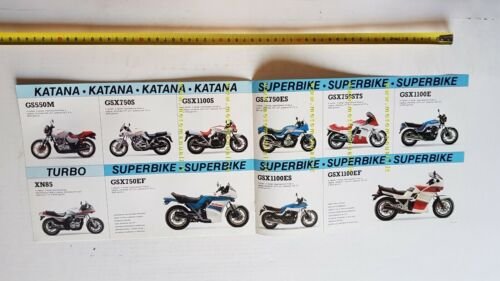 Suzuki produzione modelli 1982 depliant moto originale brochure