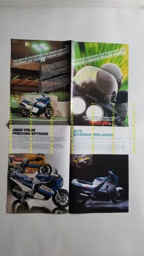 SUZUKI Produzione modelli 1985 depliant INGLESE TEDESCO originale