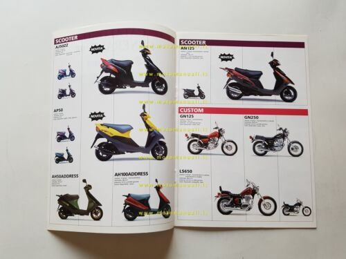 Suzuki produzione modelli 1995 depliant ITALIANO originale