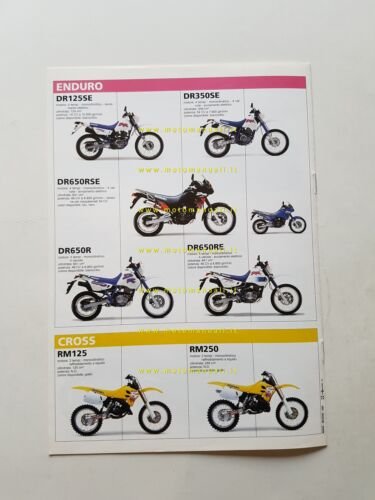 Suzuki produzione modelli 1995 depliant ITALIANO originale
