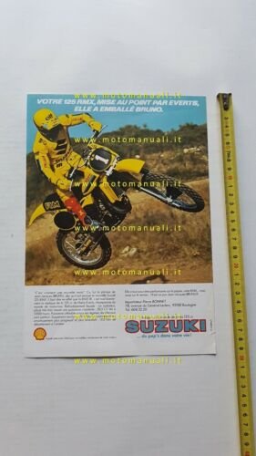 SUZUKI produzione moto cross enduro 1982 depliant FRANCESE originale brochure