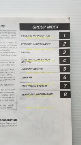 Suzuki RF 900 RR 1994 manuale officina inglese originale