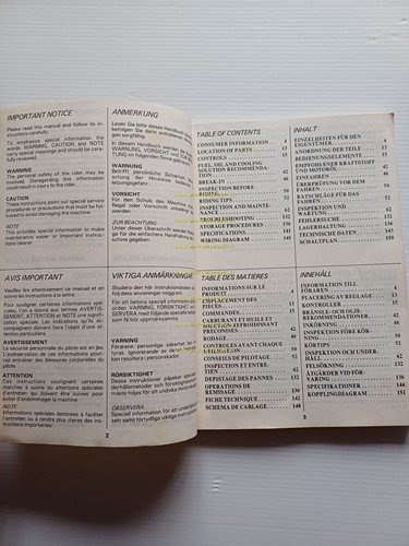 SUZUKI RG 125 1985 manuale uso manutenzione libretto originale inglese