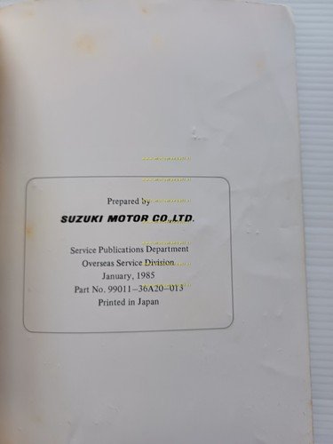 SUZUKI RG 125 1985 manuale uso manutenzione libretto originale inglese