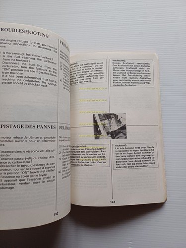 SUZUKI RG 125 1985 manuale uso manutenzione libretto originale inglese