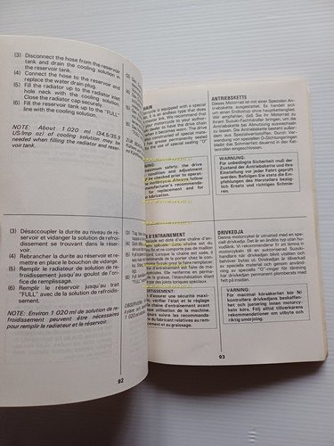 SUZUKI RG 125 1985 manuale uso manutenzione libretto originale inglese