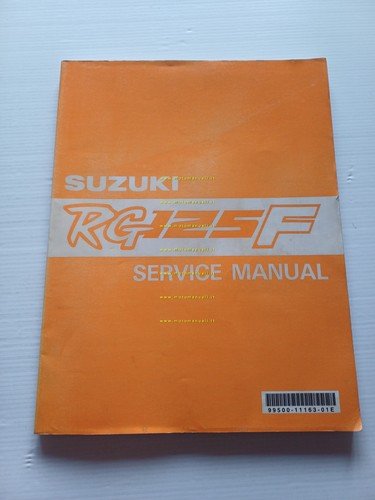 Suzuki RG 125 F modelli 1991-1999 manuale officina INGLESE originale