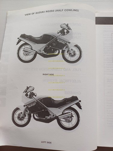Suzuki RG 250 1985 manuale officina riparazione INGLESE originale shop …