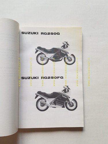 SUZUKI RG 250 G-FG 1986 catalogo ricambi originale moto spare …