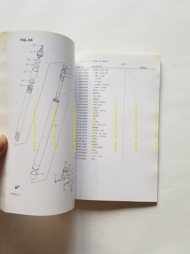 SUZUKI RG 250 G-FG 1986 catalogo ricambi originale moto spare …