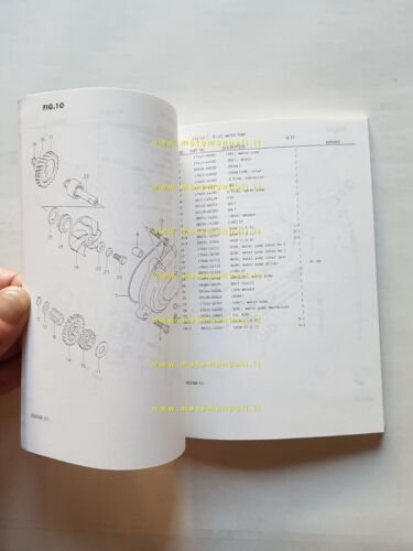 SUZUKI RG 250 G-FG-H-FH-CH-FCH 1986 catalogo ricambi originale parts catalog