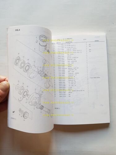 SUZUKI RG 250 G-FG-H-FH-CH-FCH 1986 catalogo ricambi originale parts catalog