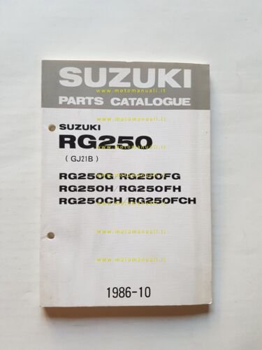 SUZUKI RG 250 G-FG-H-FH-CH-FCH 1986 catalogo ricambi originale parts catalog