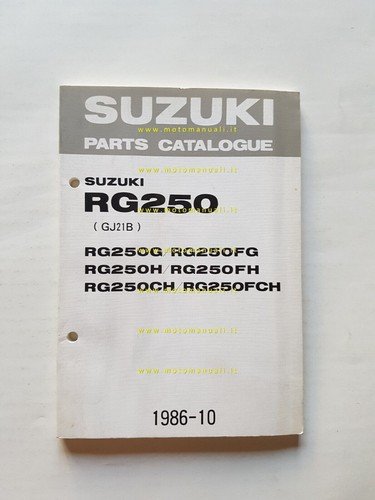 SUZUKI RG 250 G-FG-H-FH-CH-FCH 1986 catalogo ricambi originale parts catalog