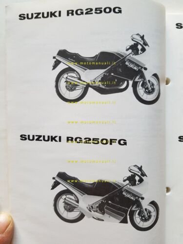 SUZUKI RG 250 G-FG-H-FH-CH-FCH 1986 catalogo ricambi originale parts catalog