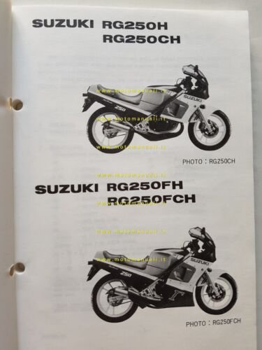 SUZUKI RG 250 G-FG-H-FH-CH-FCH 1986 catalogo ricambi originale parts catalog