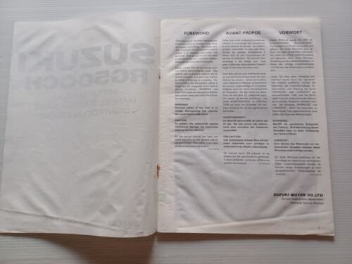 Suzuki RG 500 CH Gamma 1986-87 manuale assemblaggio officina originale