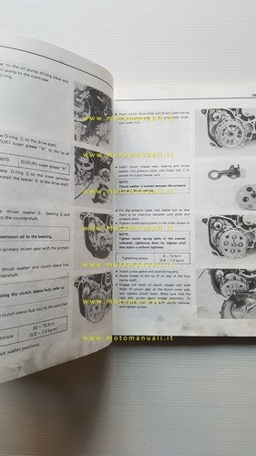 SUZUKI RG 500 GAMMA 1985-87 manuale officina INGLESE originale workshop …