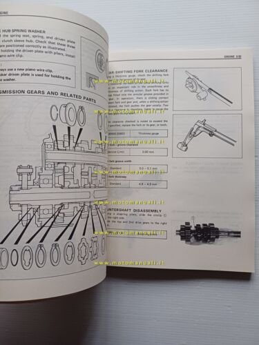 SUZUKI RG 500 GAMMA 1985-87 manuale officina INGLESE originale workshop …