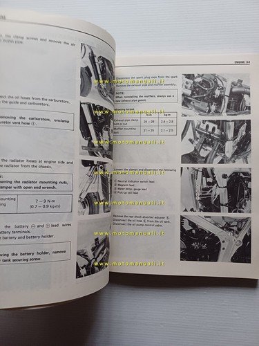 SUZUKI RG 500 GAMMA 1985-87 manuale officina INGLESE originale workshop …
