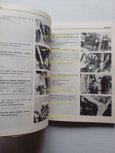 SUZUKI RG 500 GAMMA 1985-87 manuale officina INGLESE originale workshop …