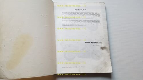 SUZUKI RG 500 GAMMA 1985-87 manuale officina INGLESE originale workshop …