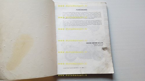 SUZUKI RG 500 GAMMA 1985-87 manuale officina INGLESE originale workshop …