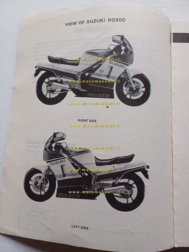 SUZUKI RG 500 GAMMA 1985-87 manuale officina INGLESE originale workshop …