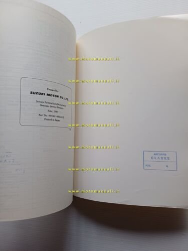 SUZUKI RG 500 GAMMA 1985-87 manuale officina INGLESE originale workshop …