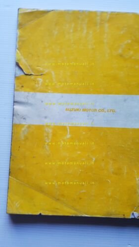 SUZUKI RG 500 GAMMA 1985-87 manuale officina INGLESE originale workshop …