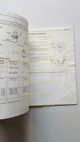 SUZUKI RG 500 GAMMA 1985-87 manuale officina INGLESE originale workshop …