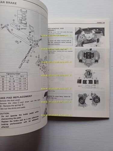 SUZUKI RG 500 GAMMA 1985-87 manuale officina INGLESE originale workshop …