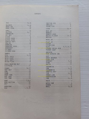 Suzuki RG 500 II GP 1977 catalogo ricambi originale Spare …