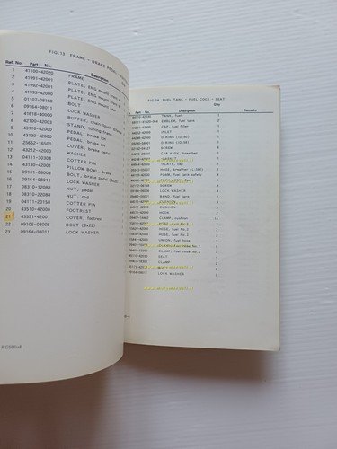 Suzuki RG 500 VI GP 1981 catalogo ricambi originale Spare …