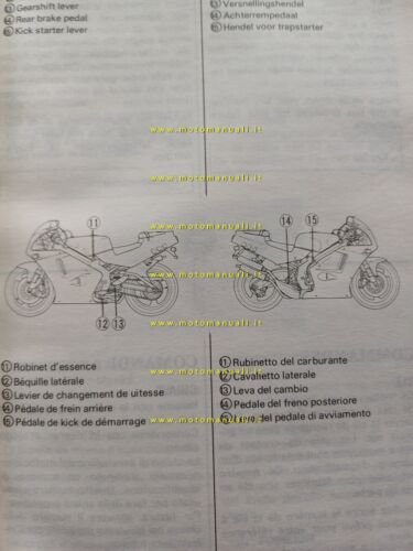 Suzuki RGV 250 1990 manuale uso manutenzione libretto originale ITALIANO