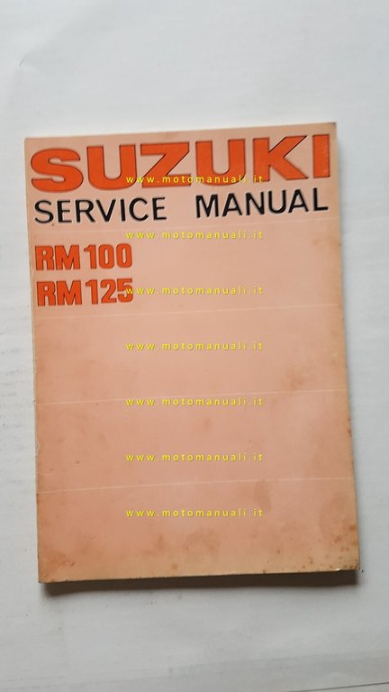 Suzuki RM 100-RM 125 M-S-A 1976 manuale officina INGLESE originale …