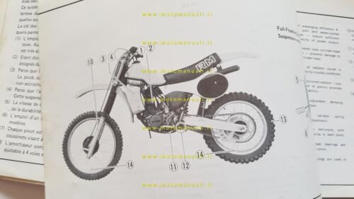 Suzuki RM 125 1981 Cross manuale uso manutenzione originale