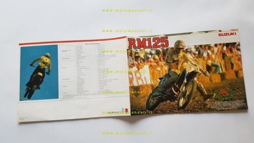 Suzuki RM 125 1982 depliant originale inglese