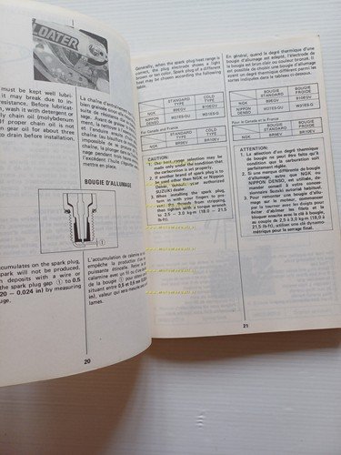 Suzuki RM 125 1983-84 Cross manuale uso manutenzione originale