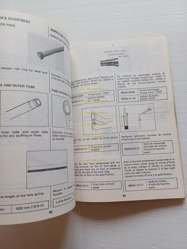 Suzuki RM 125 1983-84 Cross manuale uso manutenzione originale