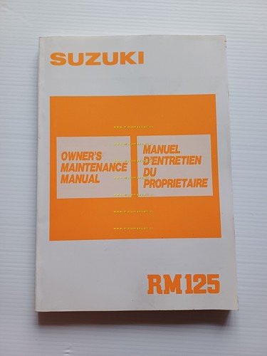 Suzuki RM 125 1987-88 Cross manuale uso manutenzione originale inglese …