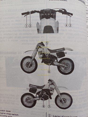 Suzuki RM 125 1987-88 Cross manuale uso manutenzione originale inglese …