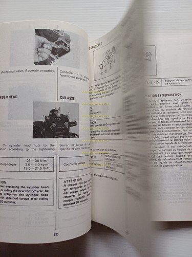 Suzuki RM 125 1987-88 Cross manuale uso manutenzione originale inglese …