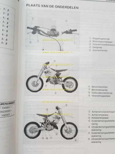 Suzuki RM 125 2007 manuale uso manutenzione officina olandese originale